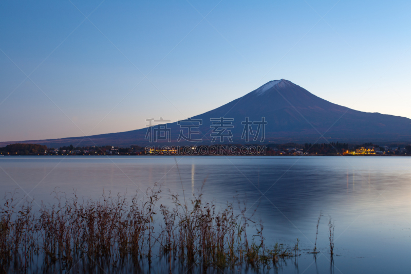 富士山,山,河口湖,富士河口湖,水,天空,美,水平画幅,雪,无人