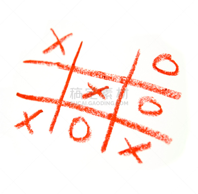 井字游戏,团体性运动,打叉,英文字母x,英文字母o,水平画幅,损失,第一名,白色背景,十字形