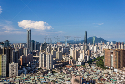 深圳,乡村,现代,城市生活,水平画幅,市区路,户外,都市风景,建筑业,深圳京基100