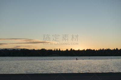 西雅图,华盛顿州,翠绿公园,橙色,翠湖,格林雷克,绿湖,自然,水,天空