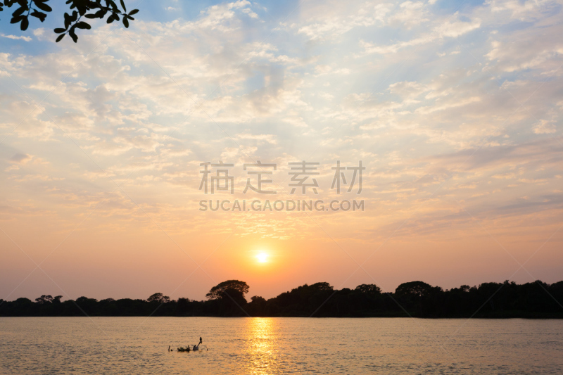 潘塔纳尔湿地,巴西,水,天空,水平画幅,云,无人,热带雨林,夏天,异国情调