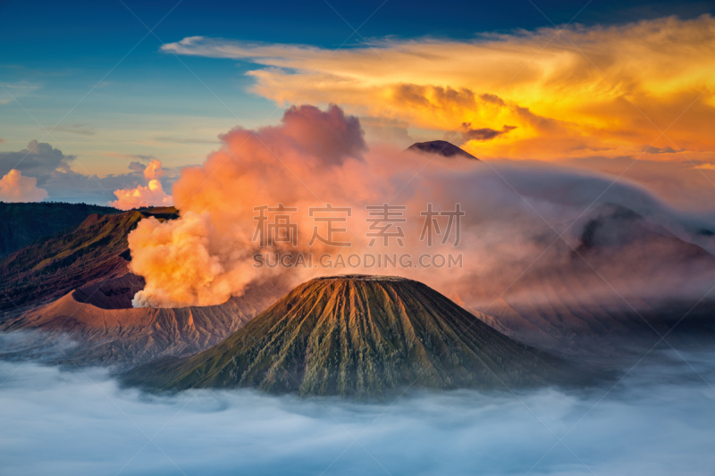 婆罗摩火山,塞梅鲁火山,滕格尔火山,爪哇,山,印度尼西亚,国家公园,东,火山,bromo-tengger-semeru national park