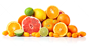白色背景,柑橘属,分离着色,水平画幅,素食,生食,维生素,果汁,组物体,特写