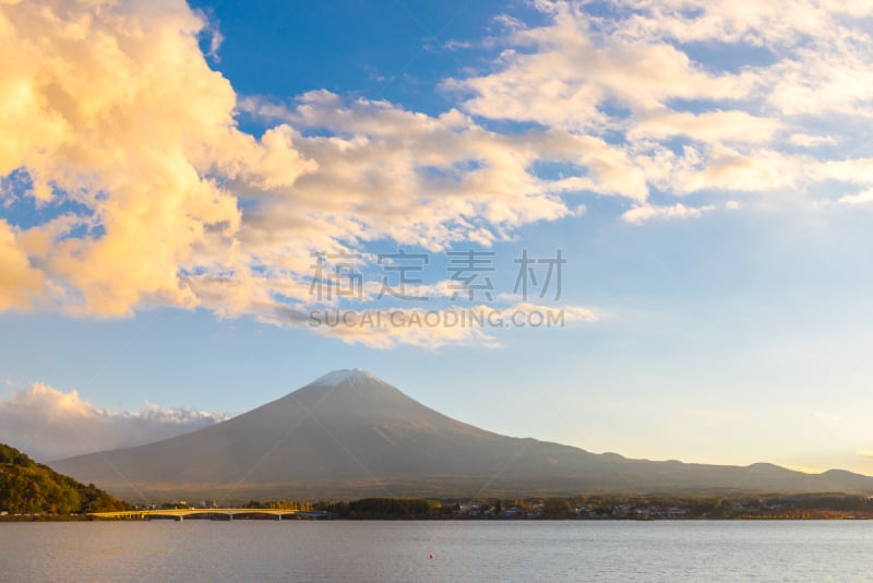 富士山,河口湖,富士河口湖,自然,里山,水平画幅,地形,山,雪,无人