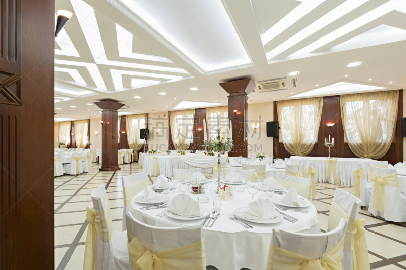 走廊,婚礼,宴会,会议,餐具,美,水平画幅,椅子,美人,膳食