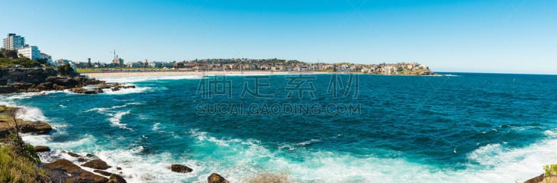 伯利海滩,岩石,澳大利亚,海滩,coogee,新南威尔士,自然,水平画幅,沙子,蓝色