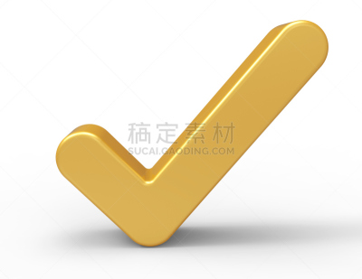 3d Gold Check Mark