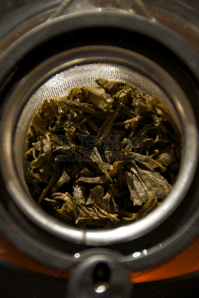 绿茶,锅,过滤勺,垂直画幅,美,饮食,无人,有机食品,工间休息,饮料