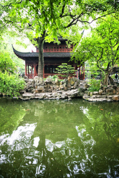豫园,上海,塔,16世纪风格,明朝风格,东方石景花园,星和园,垂直画幅,水,美
