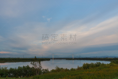 河流,水,天空,水平画幅,云,无人,户外,草,滨水,彩色图片