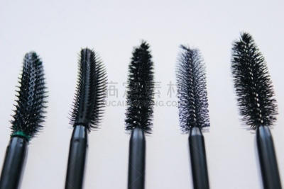 多样,睫毛膏,白色背景,分离着色,画笔,粉饼,华贵,粉底,腮红,化妆刷