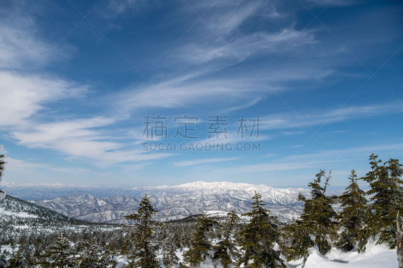 雪,田地,森林,山脉,自然,耶麻郡,北盐原,雪地,风景,图像