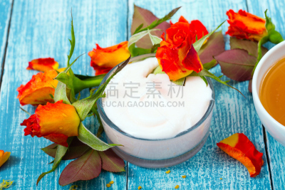 润肤露,留白,芳香的,水平画幅,风化的,无人,spa美容,古老的,乡村风格,化妆用品
