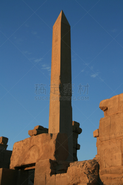 方尖石塔,卡尔纳克神殿,垂直画幅,纪念碑,天空,巨大的,埃及,石材,过去,石头