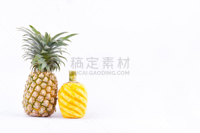 熟的,分离着色,菠萝,食品,健康食物,水果,白色背景,甜食,枫树的翅果,营养成分标签