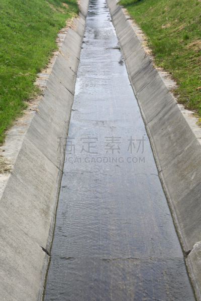 运河,白昼,混凝土,长的,直的,农业,图像,垂直画幅,无人,塞尔维亚