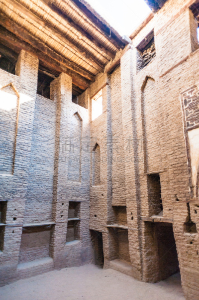 达禾赖绿洲,沙漠,埃及,利比亚沙漠,砖,拆毁的,2015年,户外,建筑,沙子