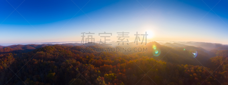 黎明,火警瞭望台,肯塔基州,火警观察塔,地平线,山,阿巴拉契亚山脉,天空,水平画幅,无人