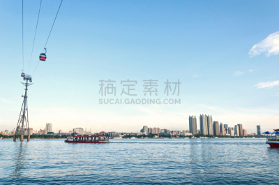 黄昏,松花江,哈尔滨,空中缆车,水,天空,客船,夏天,湖,都市风景