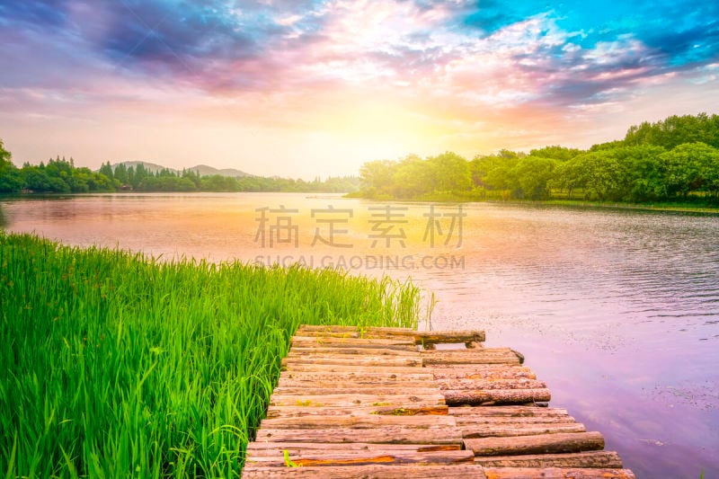 杭州,风景,俄亥俄河,西湖,水,天空,夏天,光,湖