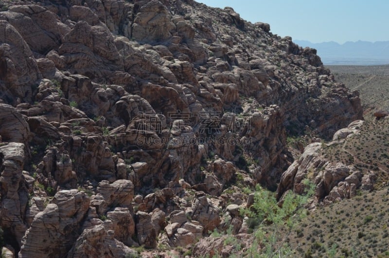 普布韦洛族,红岩峡谷国家保护区,红岩石,热霾,水平画幅,沙子,无人,错觉,户外,石材