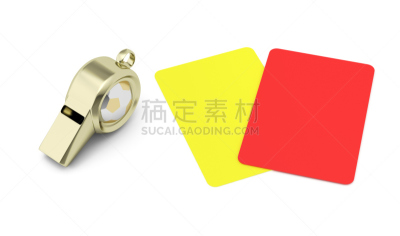 红色,口哨,黄牌,白色,黄色,红牌,贺卡,白色背景,背景分离,运动