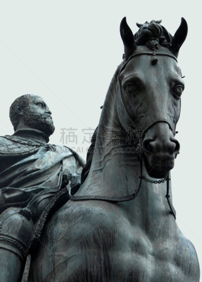 马,纪念碑,佛罗伦萨市政广场,马术运动,垂直画幅,建筑,无人,欧洲,广场,佛罗伦萨