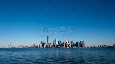 下曼哈顿区,纽约州,办公室,水,天空,美国中大西洋地区,水平画幅,无人,海港,户外