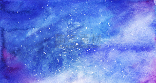 星星,太空,背景,星系,多色的,水彩画,星云,星图,星形,水彩颜料