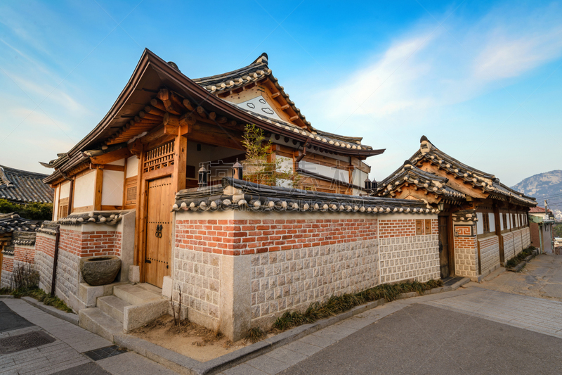 北村韩屋村,韩国,首尔,朝鲜半岛,旅游目的地,水平画幅,无人,乡村,传统,古老的
