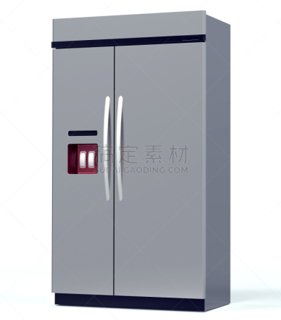 冰箱,钢铁,华贵,分离着色,白色,制冰机,垂直画幅,无人,白色背景,装饰物