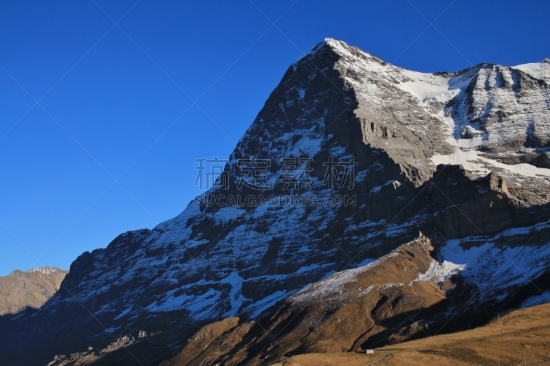 北脸,斯海德格,艾格峰,看风景,水平画幅,雪,无人,户外,运动,山