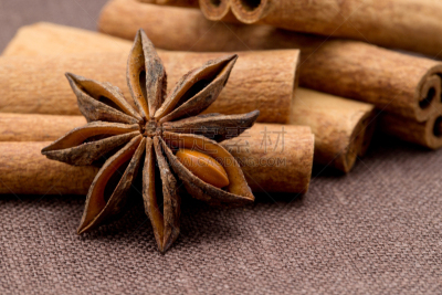 茴芹,肉桂,中国星神,褐色,芳香的,水平画幅,干的,特写,甜点心,芳香疗法