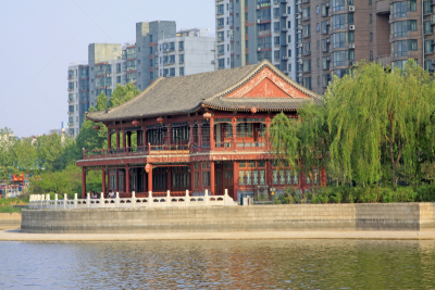 古董,建筑体,特写,水滑道,无人,水,图像,天空,水平画幅,石家庄