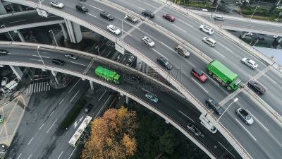南浦大桥,上海,航拍视角,高视角,陆用车,十字路口,都市风景,多车道公路,现代,建筑业