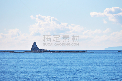 水平画幅,无人,日本,茅奇海滩,户外,茅崎,渔船,海洋,相模湾,伊波西山