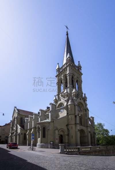 市政厅,伯尔尼省,城市,瑞士,克拉姆街,无轨电车,钟塔,伯尔尼,垂直画幅,教堂