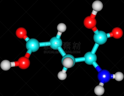 酸,分子结构,黑色背景,分离着色,生物学,健康保健,化学,生物化学,背景分离,营养品