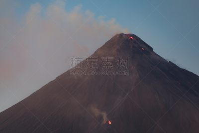 阿尔拜省,菲律宾,马尔地马荣火山,黎牙实比市,水平画幅,熔岩,火山,亚洲,著名景点
