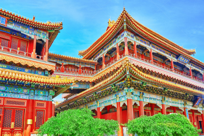 北京,都市风景,自然美,雍和宫,雍和宫店,喇麻庙,孔子,道教,亭台楼阁,天空