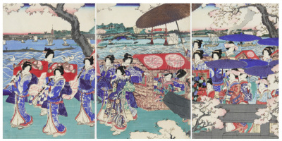 女人,日本人,自然美,轿子,东方风格的木版艺术,仅日本人,全景,图像,亚洲人,成年的
