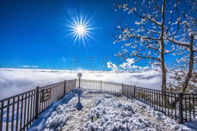 天空,雪,蓝色,南卡罗来那,动物头,天堂,州立公园,美国,水平画幅,高视角