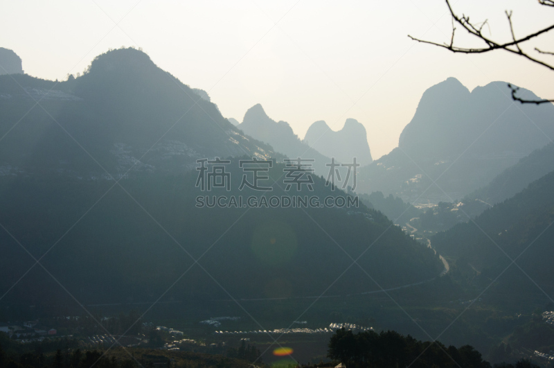 喀斯特,山,风景,阳朔,桂林,天空,美,水平画幅,高视角,户外