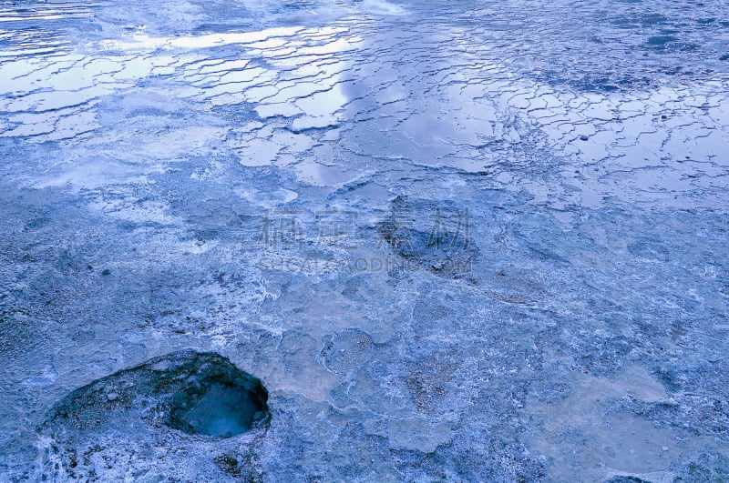 泥土,盖沙斯,时间,早晨,水,公园,洞,水平画幅,纹理效果,火山地形