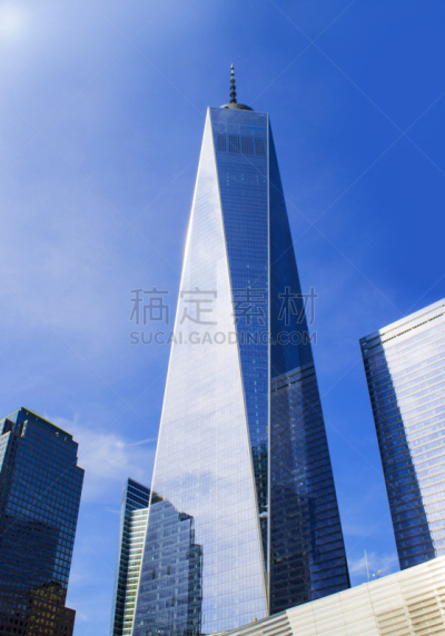 纽约,自由之塔,曼哈顿,垂直画幅,天空,旅游目的地,蓝色,户外,现代,美国国土安全部