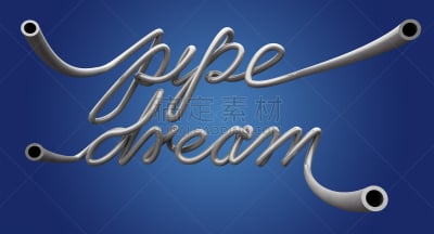 梦想,管道,空中楼阁,卷着的,文字,金属,背景分离,弯的,幻想,欲望