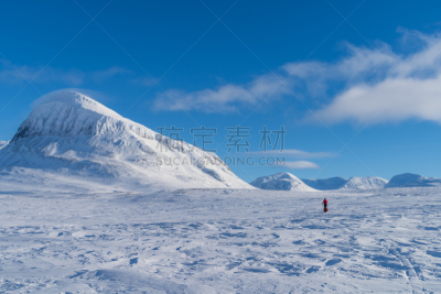 瑞属拉普兰,滑雪运动,十字形,寒冷,瑞典,运动,越野滑雪,极限运动,一个人,云