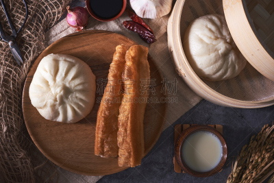 中式小笼包,早餐,包子,杆状面包,吉事果,中式外卖,有机农庄,蒸锅,粘的,塞满了的