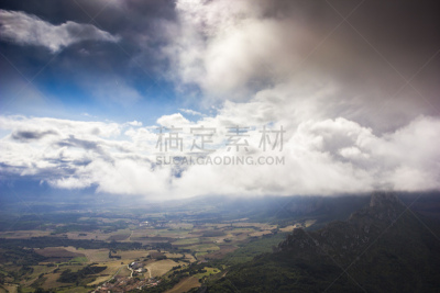 葡萄酒,山,葡萄园,风景,西班牙,北,特拉华,建筑,齿状山脊,在上面