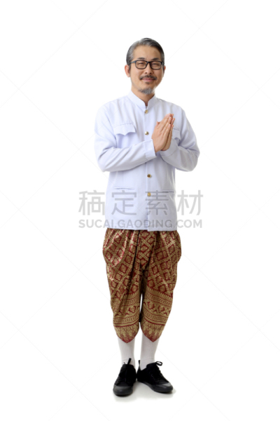 泰国,垂直画幅,穿衣服,传统,古老的,古典式,威特农业研究学会,过去,男性,仅男人